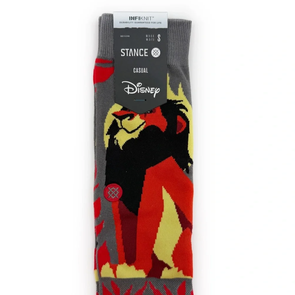 Stance Disney Villains The Lion King Crew Socks Small Kids Womens Scar Movie